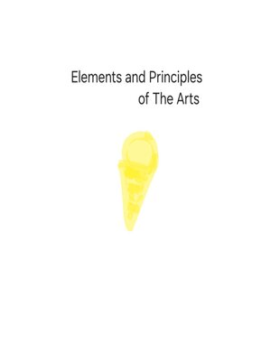cover image of Elements and Principles of the Arts